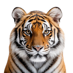 Majestic close-up of a Bengal tiger's face