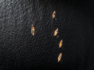 Polluted Buriganga River and Informal Settlements, Dhaka

