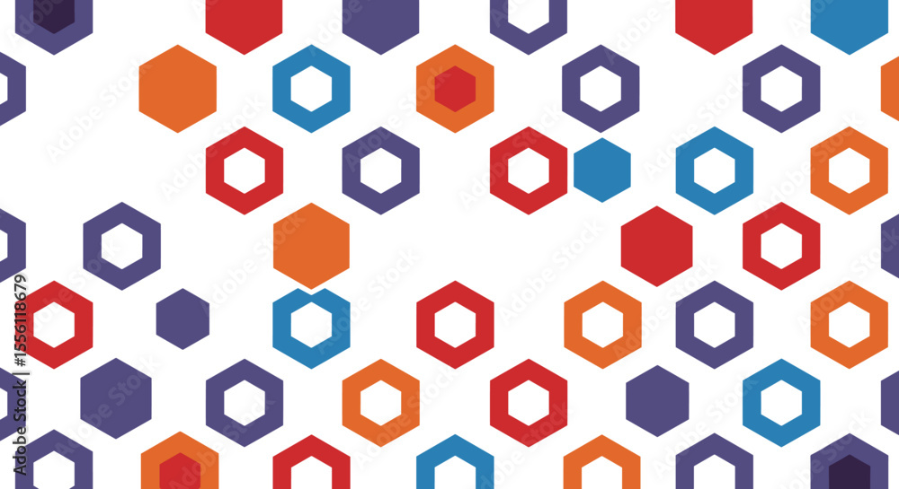 Poster geometric patterns in bright colors vector illustration for modern design projects