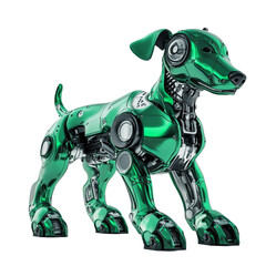 green robot cyborg