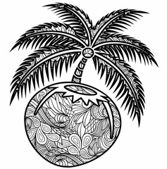 Creative Mandala Coloring Pages with Fun Doodles, Abstract Patterns, Kawaii Food and Relaxing Zentangle Designs