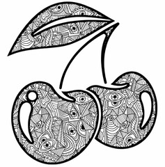 Creative Mandala Coloring Pages with Fun Doodles, Abstract Patterns, Kawaii Food and Relaxing Zentangle Designs