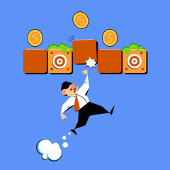 business vector with funny and interesting game concept