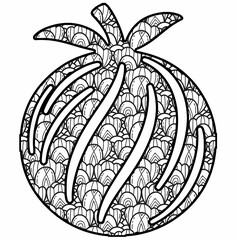 Creative Mandala Coloring Pages with Fun Doodles, Abstract Patterns, Kawaii Food and Relaxing Zentangle Designs