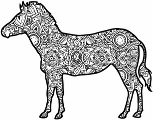 Creative Mandala Coloring Pages with Fun Doodles, Abstract Patterns, Kawaii Food and Relaxing Zentangle Designs