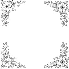 Obraz premium floral frame with flowers