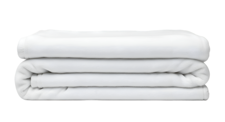 Soft White Blanket Folds Neatly, Ideal for Transparent Background Images