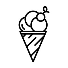 Gelato Ice cream Dessert Single icon
