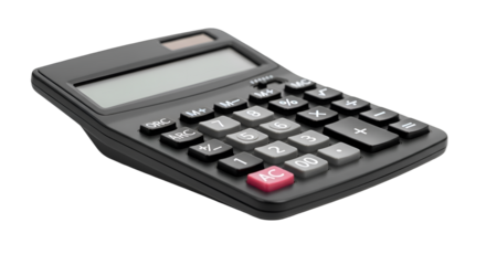 Calculator Features: Buttons, Display, and Functions with Transparent Background