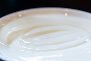 yogurt on the dish