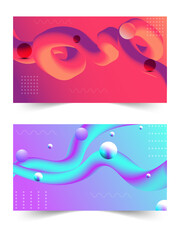 Abstract Colorful Fluid  Background Design