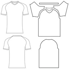 Sports jersey t-shirt vector design template front and back vector template