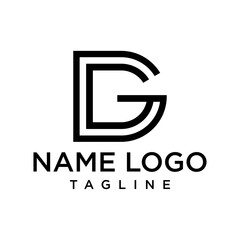 The logo with the letters DG has a clear and clean line, giving a dynamic and contemporary impression. Very suitable for startup or creative companies that want to appear modern.