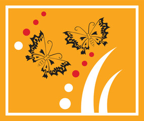 abstract floral background for glass use