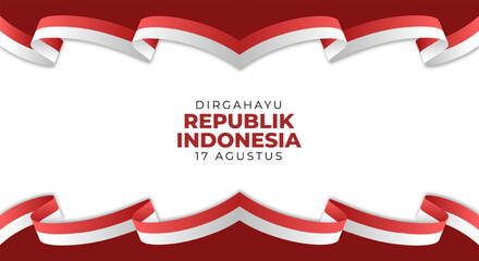 Indonesia independence banner background