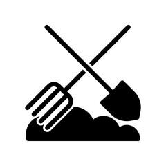 Shovel icon design template SVG