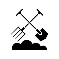 Shovel icon design template SVG