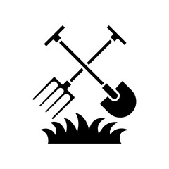 Shovel icon design template SVG