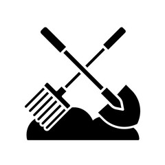 Shovel icon design template SVG