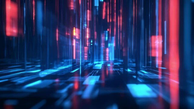 Futuristic Digital Space Motion Background - Powered by Adobe