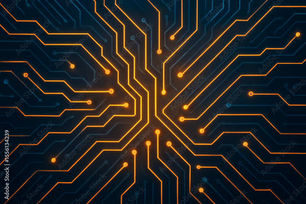 Poster abstract glowing digital circuit board background high-resolution technology image