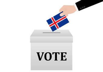 Election in Iceland. Election Concept. Vector Illustration.