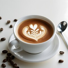 cup of coffee with heart