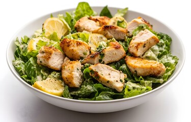 Fototapeta premium Grilled chicken breast dishes with vegetables for a healthy meal.