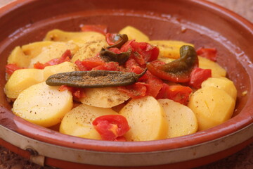 Traditional Moroccan Food Known as Tajine or Tagine