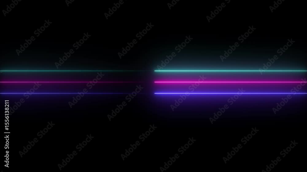 Poster abstract colorful background with neon lights in rainbow colour. seamless looping animation.
