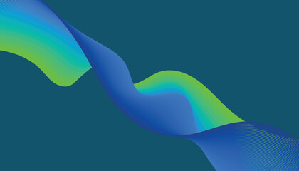 Abstract Intertwining Wave Flow with Gradient Ribbons