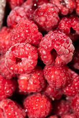 close up of raspberries