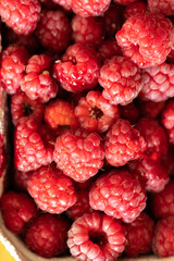red raspberries background