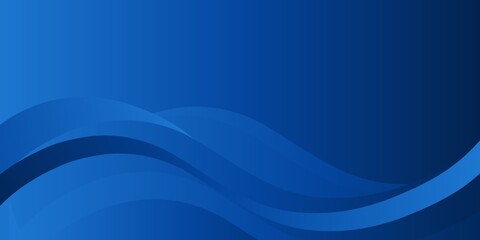 A professional abstract background featuring smooth, flowing waves in a modern blue gradient, ideal for corporate presentations and digital advertising.