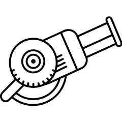Angle Grinder line art vector