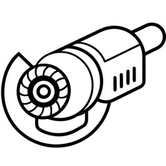 Angle Grinder line art vector