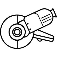 Angle Grinder line art vector