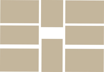 Dimensions trendy bento grid layout style brick  templates. Web comic grids with right angles. Different panel layouts with and brutal shapes tiles of different sizes, Vector-EPS 10