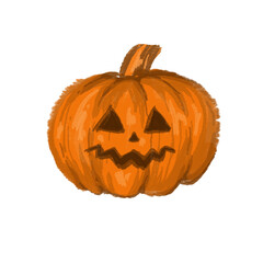 Pumpkins jack o lantern for halloween party with white background