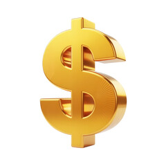 Fototapeta premium A rendered image of a large golden dollar sign on a black background with some shadows and highlights