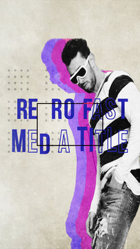 Vertical Retro Fast Media Title