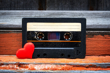 Audio Tape Cassette closeup