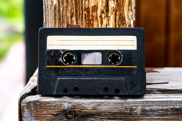 Audio Tape Cassette closeup