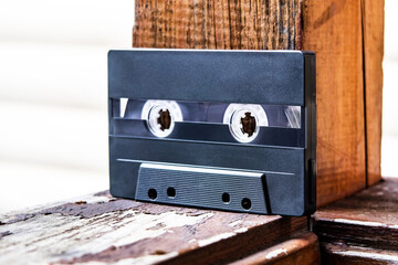 Audio Tape Cassette closeup