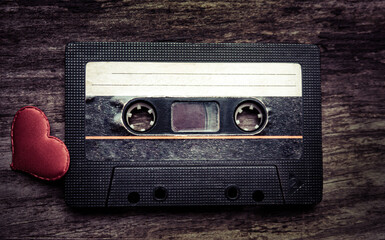 Audio Tape Cassette closeup