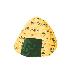 Japanese onigiri with nori and butter