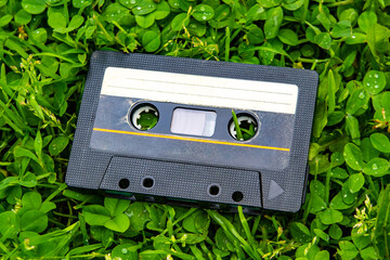Audio Tape Cassette closeup