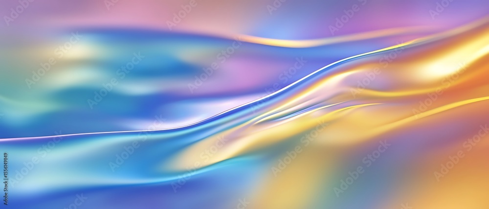 Aufkleber soft waves of colorful light with gentle flow and gradients for artistic backgrounds in digital desi