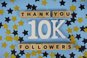 Thank You 10000, 10K Followers congratulation and celebration social media subscribers and followers