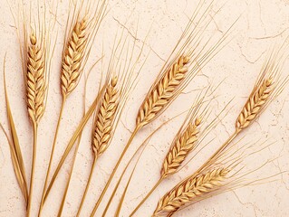 Golden wheat on a textured background